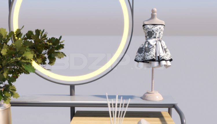 5547. Free 3D Dressing Table Model Download
