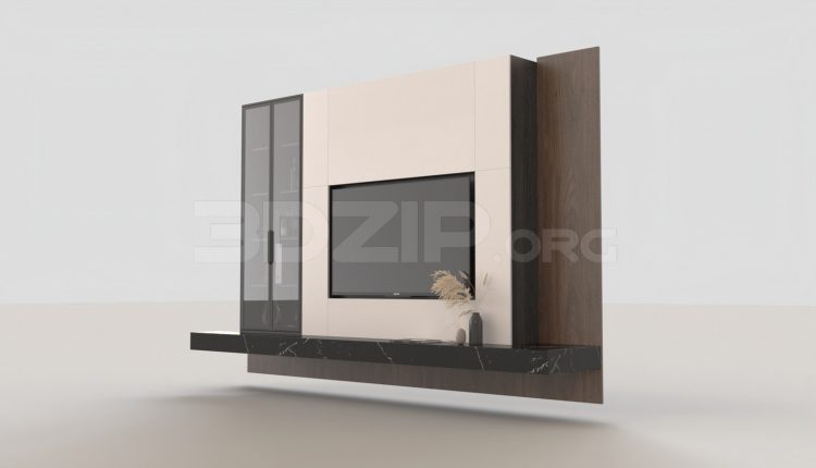 5574. Free 3D Tv Wall Model Download