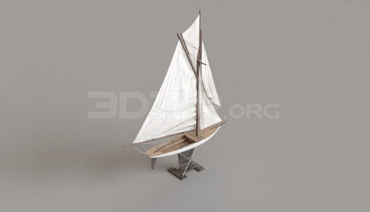 5597. Free 3D Sailboat Decor Model Download