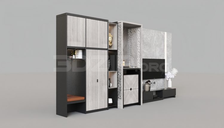 5616. Free 3D Tv Wall Model Download