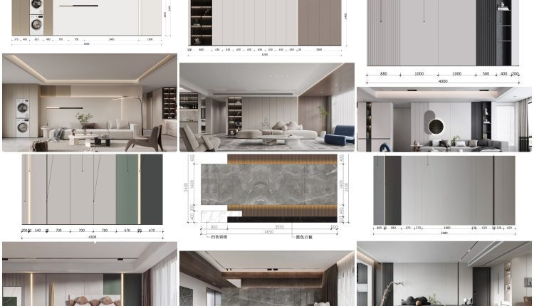 11311. Free Download Background wall dimensions By Kha Vi