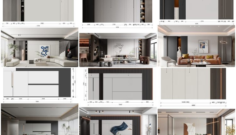 11311. Free Download Background wall dimensions By Kha Vi
