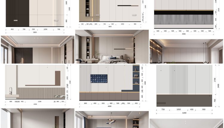 11312. Free Download Background wall dimensions for Bedroom By Kha Vi