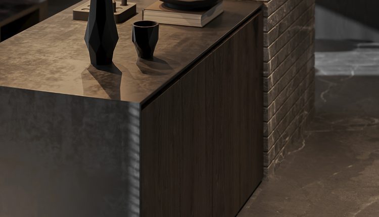 13391. 3D Living Room – Kitchen Interior Model Download by Quoc Quyen