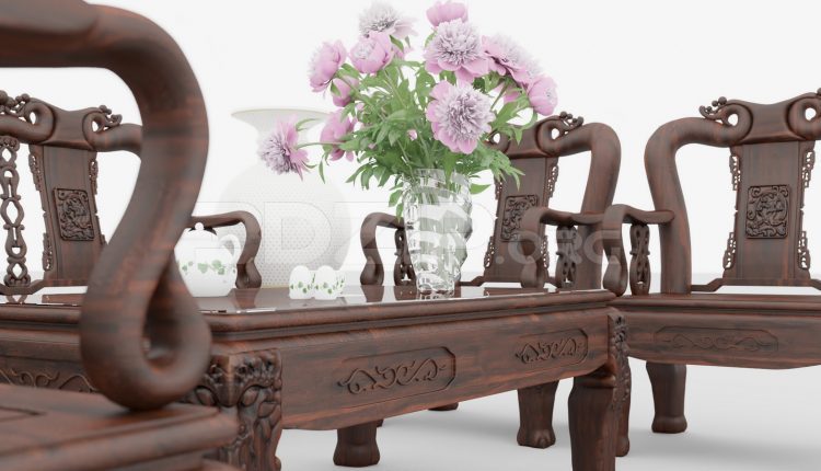 5628. Free 3D Table And Chair Model Download