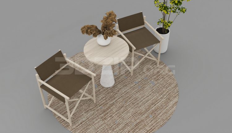 5649. Free 3D Table And Chair Model Download