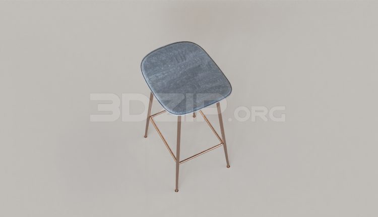 5663. Free 3D Bar Stool Model Download (1)