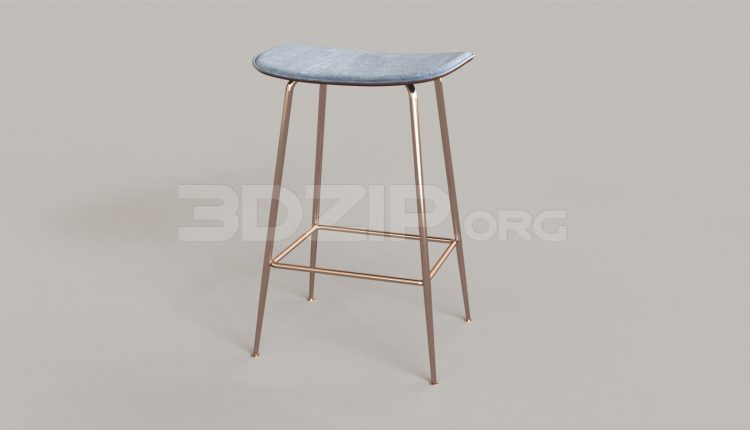 5663. Free 3D Bar Stool Model Download (2)