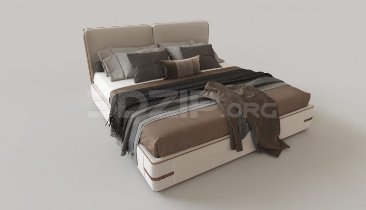 5763. Free 3D Bed Model Download (2)