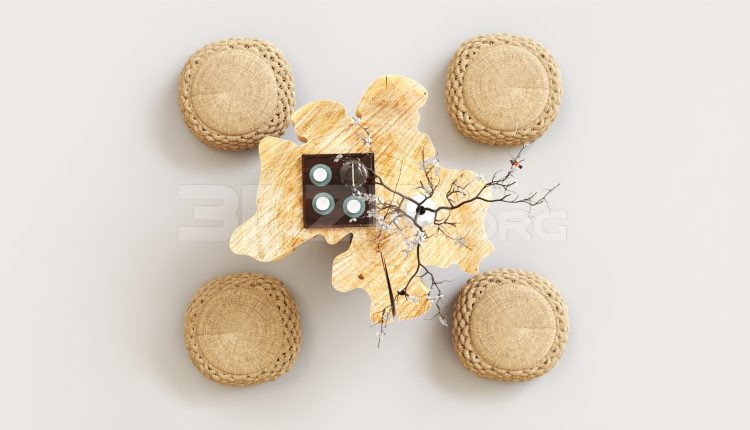 5768. Free 3D Tea Table Model Download