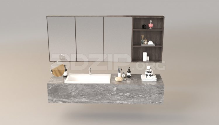 5774. Free 3D Wash Basin Model Download (1)