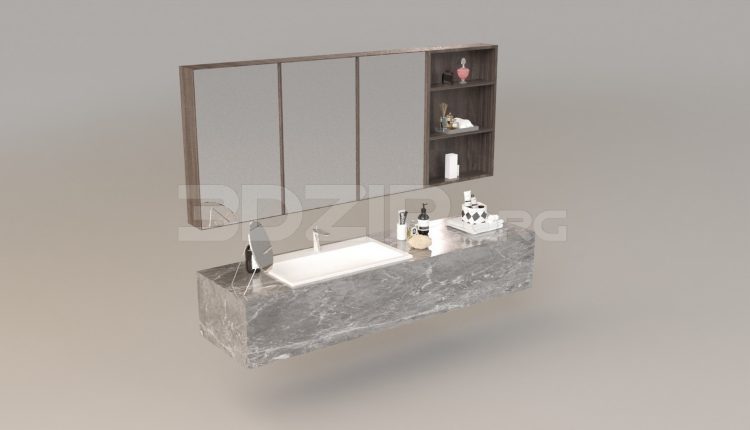 5774. Free 3D Wash Basin Model Download (2)