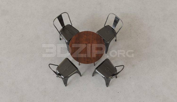 5822. Free 3D Table And Chair Model Download