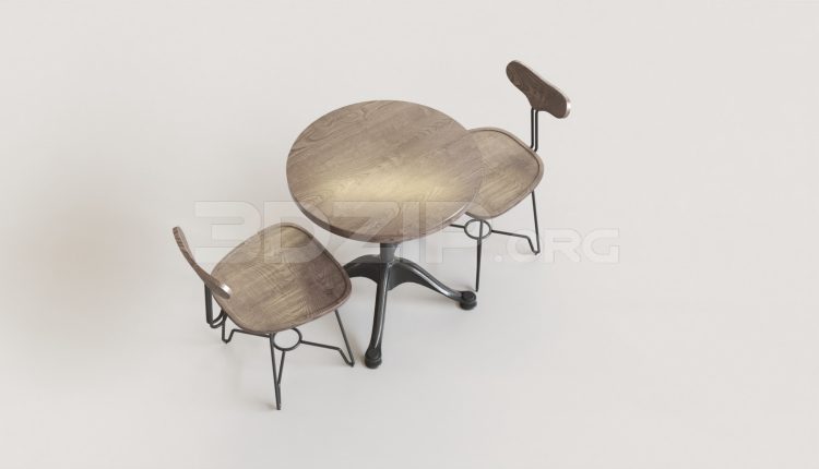 5825. Free 3D Table And Chair Model Download