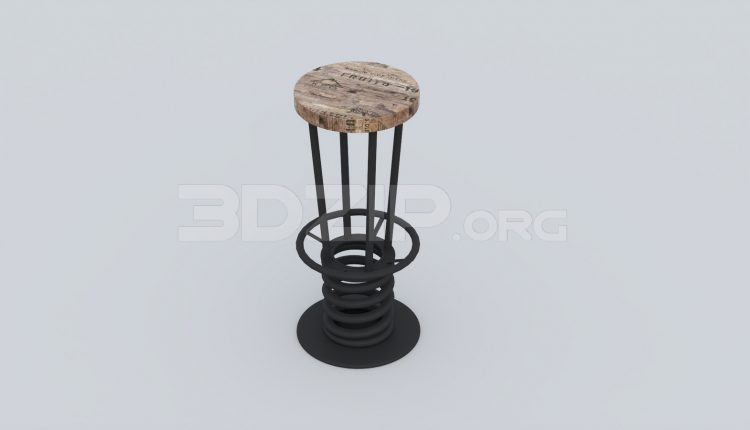 5832. Free 3D Bar Stool Model Download