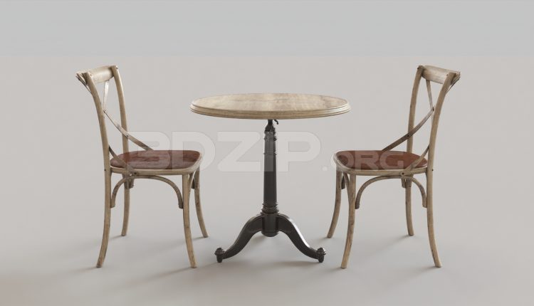 5840. Free 3D Table And Chair Model Download
