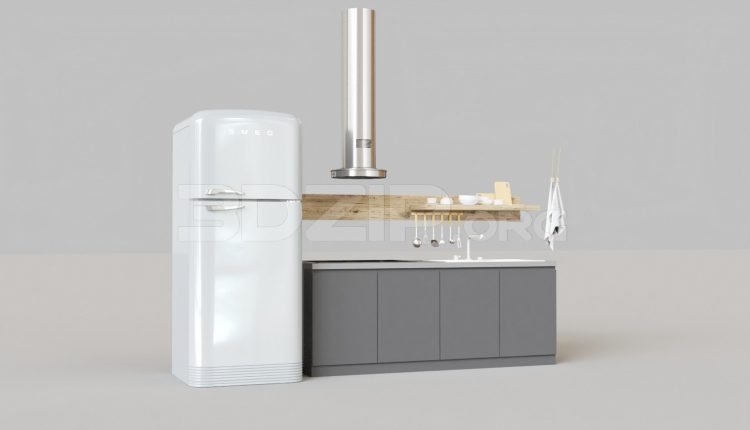 5866. Free 3D Kitchen Model Download