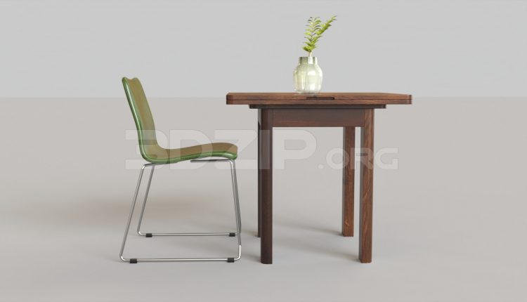 5872. Free 3D Table And Chair Model Download