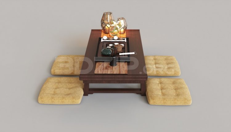 5898. Free 3D Tea Table Model Download