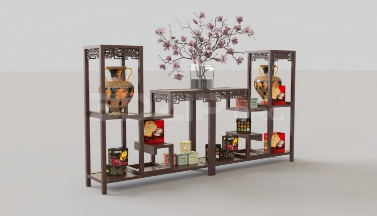 5903. Free 3D Decorative Shelves Model Download