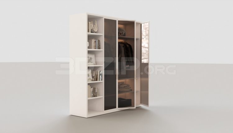 5718. Free 3D Wardrobe Model Download