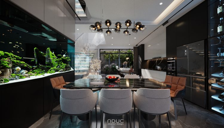 13418. 3D Living Room – Kitchen Interior Model Download by Nguyen Ngoc Duc