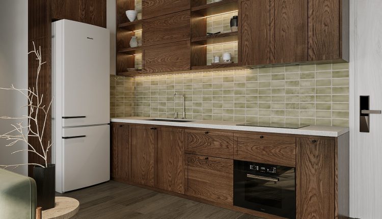 13431. 3D Living Room – Kitchen Interior Model Download by Brian Vu
