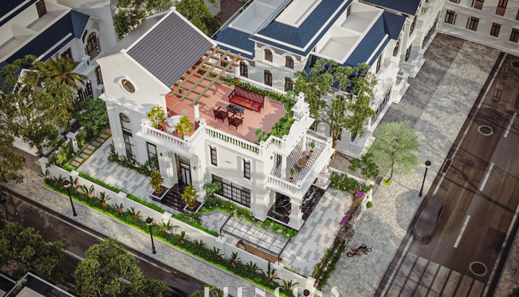 13434. Free 3D Classic Villa Exterior Model Download by Kts Nhat Minh