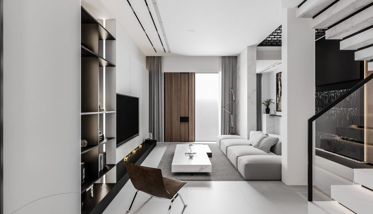 13436. 3D Living Room – Kitchen Interior Model Download by Ta House