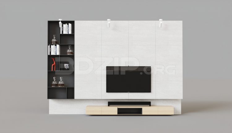 5964. Free 3D Tv Wall Model Download