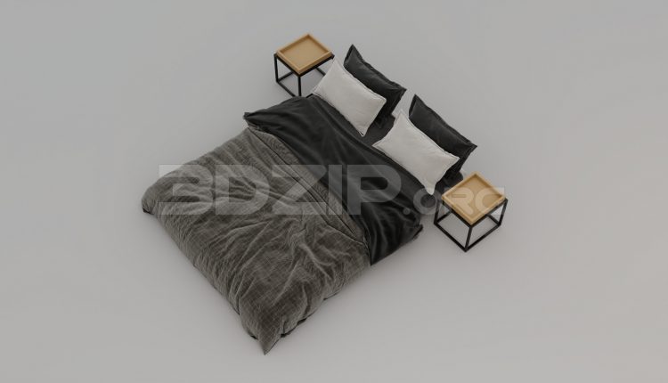 6004. Free 3D Bed Model Download (2)