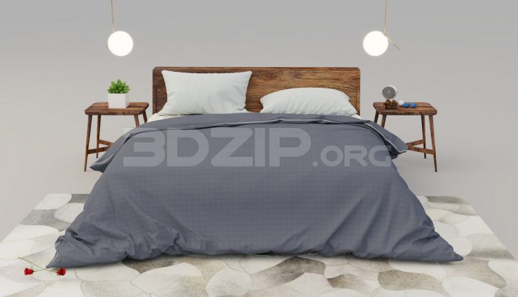 6032. Free 3D Bed Model Download