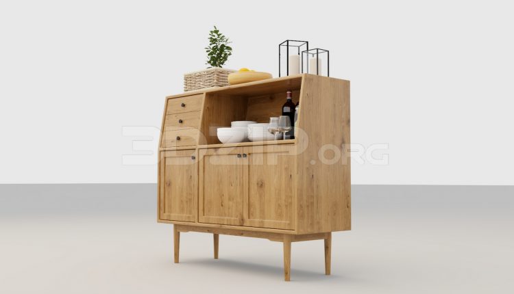 6035. Free 3D Display Cabinets Model Download