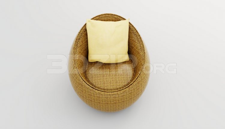 6114. Free 3D Rattan Chair Model Download