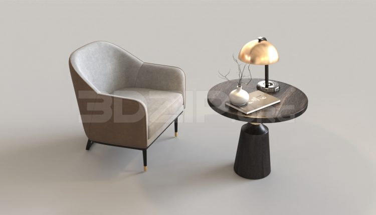 6198. Free 3D Table And Chair Model Download