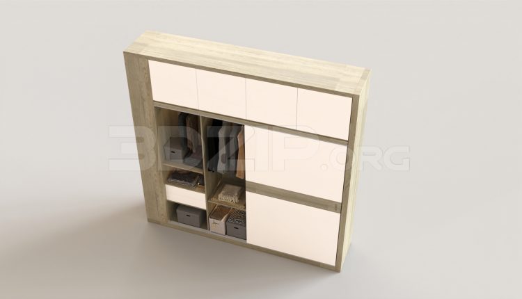 6205. Free 3D Wardrobe Model Download