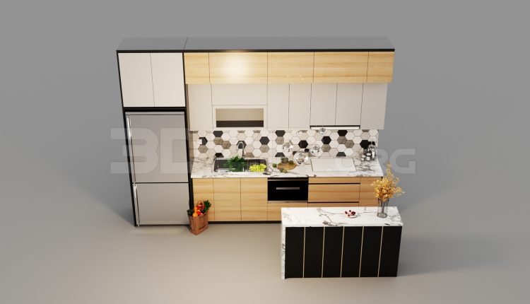 6226. Free 3D Kitchen Model Download