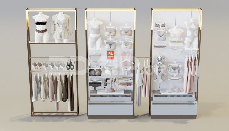 11352. Free 3D Fashion Lingerie And Clothing Display Cabinet Models Download