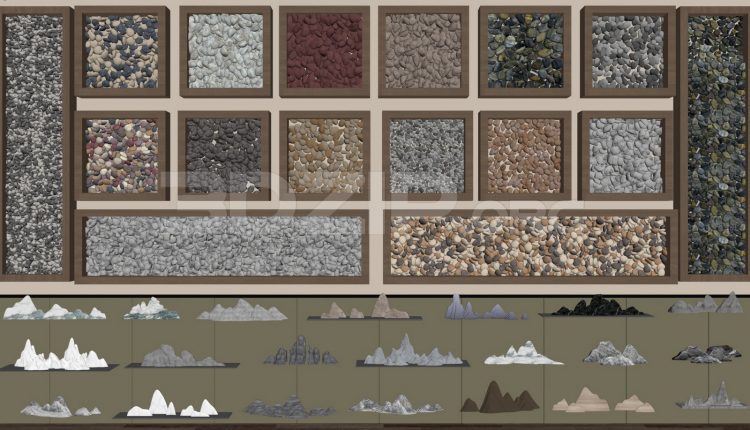 11368. Free 3Ds Max Pebbles, Garden Landscaping Stones Models Download