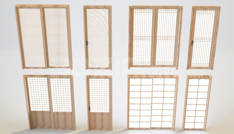11369. Free 3Ds Max Doors Japanese Models Download