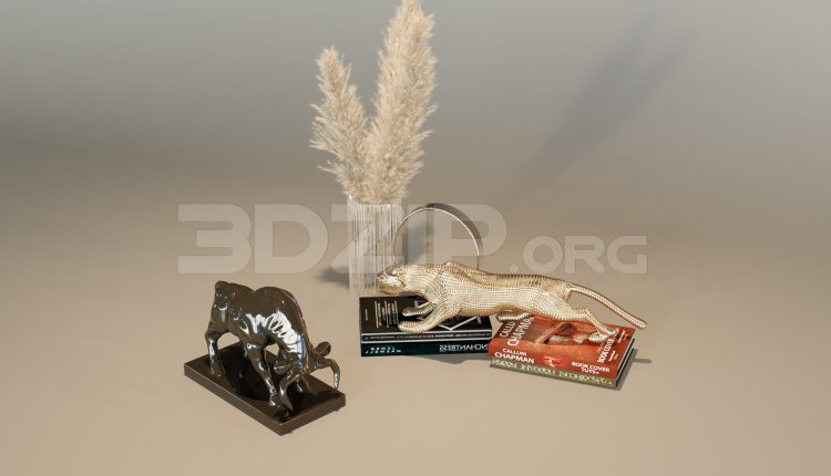 11374. Free 3Ds Max Decorative Set Model Download