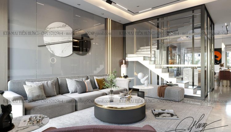 13441. 3D Living Room – Kitchen Interior Model Download By Mai Tien Hung