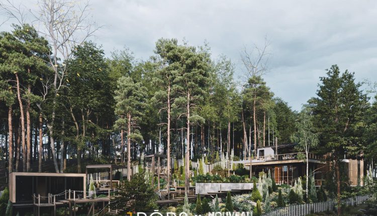 13444. Free 3D Homestay Exterior Model Download by TROPS Studio
