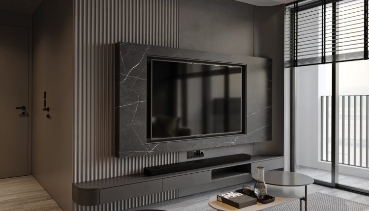 13459. 3D Living Room – Kitchen Interior Model Download By Pham Thanh