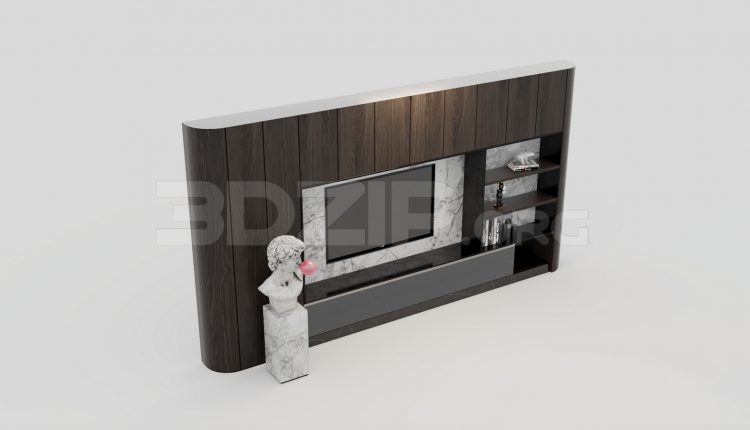6272. Free 3D Tv Wall Model Download