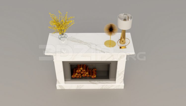 6289. Free 3D Fireplace Model Download