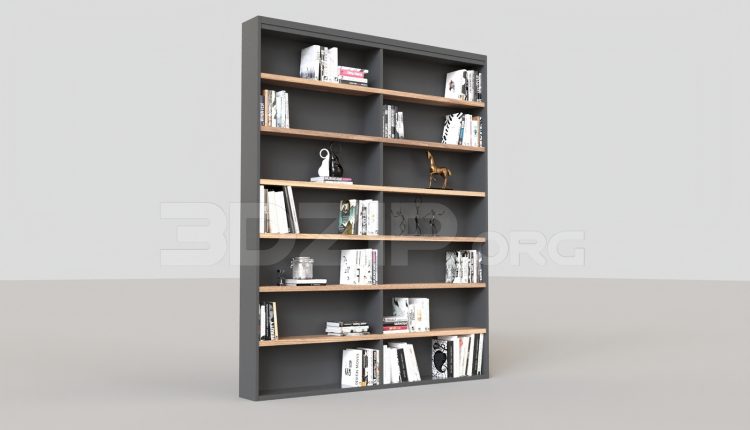 6310. Free 3D Bookcase Model Download