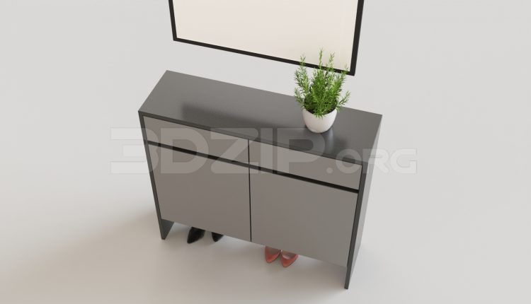 6322. Free 3D Shoe Cabinet Model Download