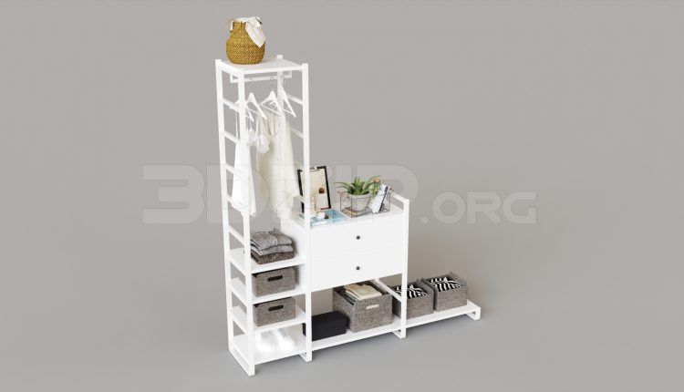6380. Free 3D Decorative Shelves Model Download