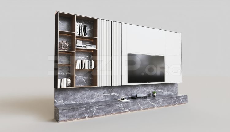 6393. Free 3D Tv Wall Model Download